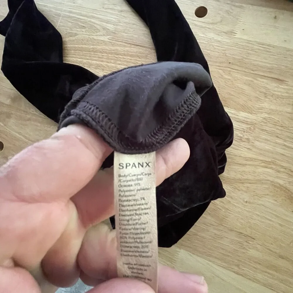 Spanx Pants Leggings High Waist Velour Slimming Yoga Active Womens Large‎